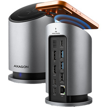 Док-станция AXAGON USB-C 9 IN 1 WRL 0.6M Grey (HMC-WL9)