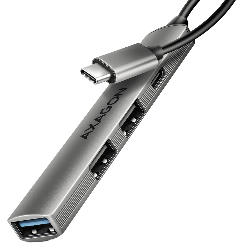 USB-хаб AXAGON USB3.2 4PORT 0.12M Grey (HUE-STC)