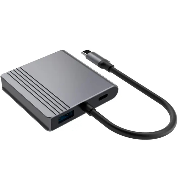 Док-станция CABLEXPERT USB-C 3-в-1 Space Grey (A-CM-COMBO3-04) Тип док-станция