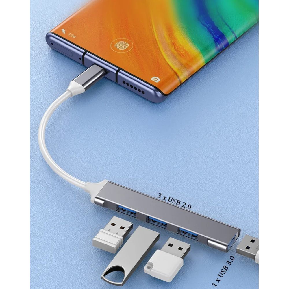 USB-хаб XOKO AC-404 USB Type-C - 4 USB (XK-AC-404) Тип питания пассивный