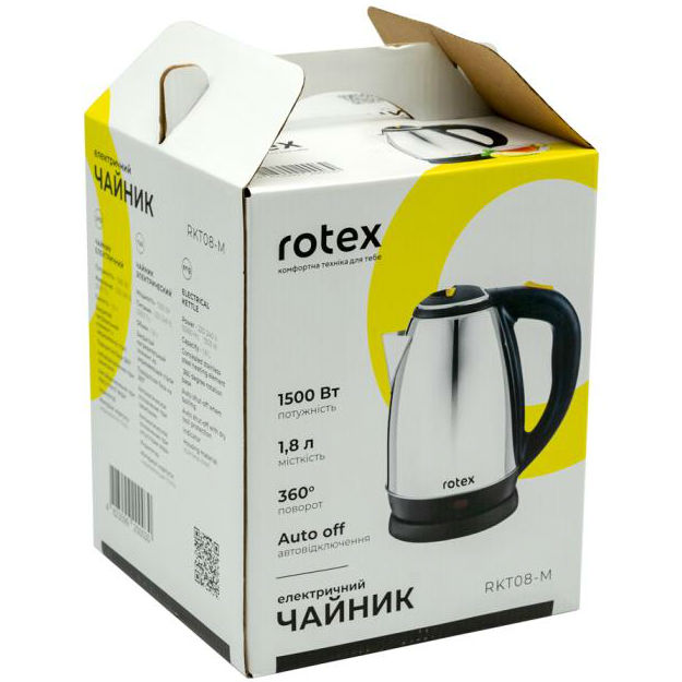 Електрочайник ROTEX RKT08-M Об'єм 1.8