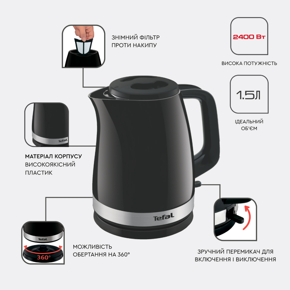 В інтернет магазині Електрочайник TEFAL KO150F30