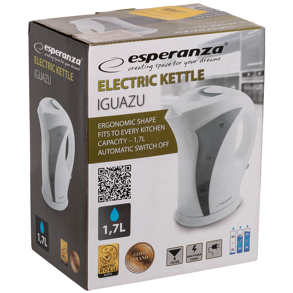 Фото Электрочайник ESPERANZA Kettle EKK018 White-Grey