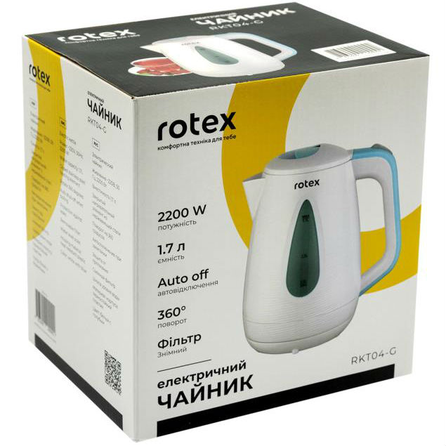 Электрочайник ROTEX RKT04-G Объем 1.7