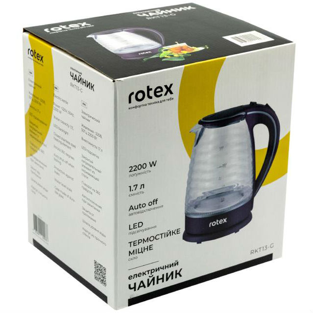 Электрочайник ROTEX RKT13-G Объем 1.7