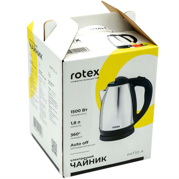 Електрочайник ROTEX RKT10-A Об'єм 1.8