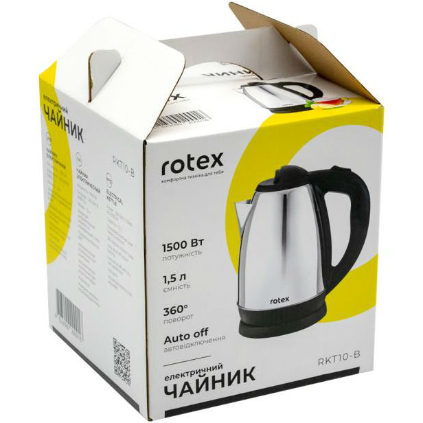 Електрочайник ROTEX RKT10-B Об'єм 1.5