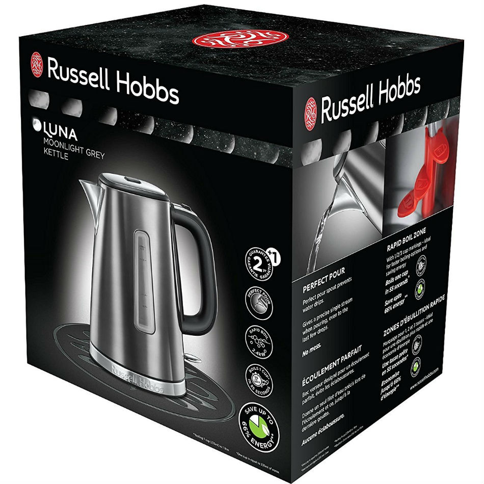 Електрочайник RUSSELL HOBBS 23211-70 Luna Moonlight Grey Матеріал корпуса нержавіюча сталь