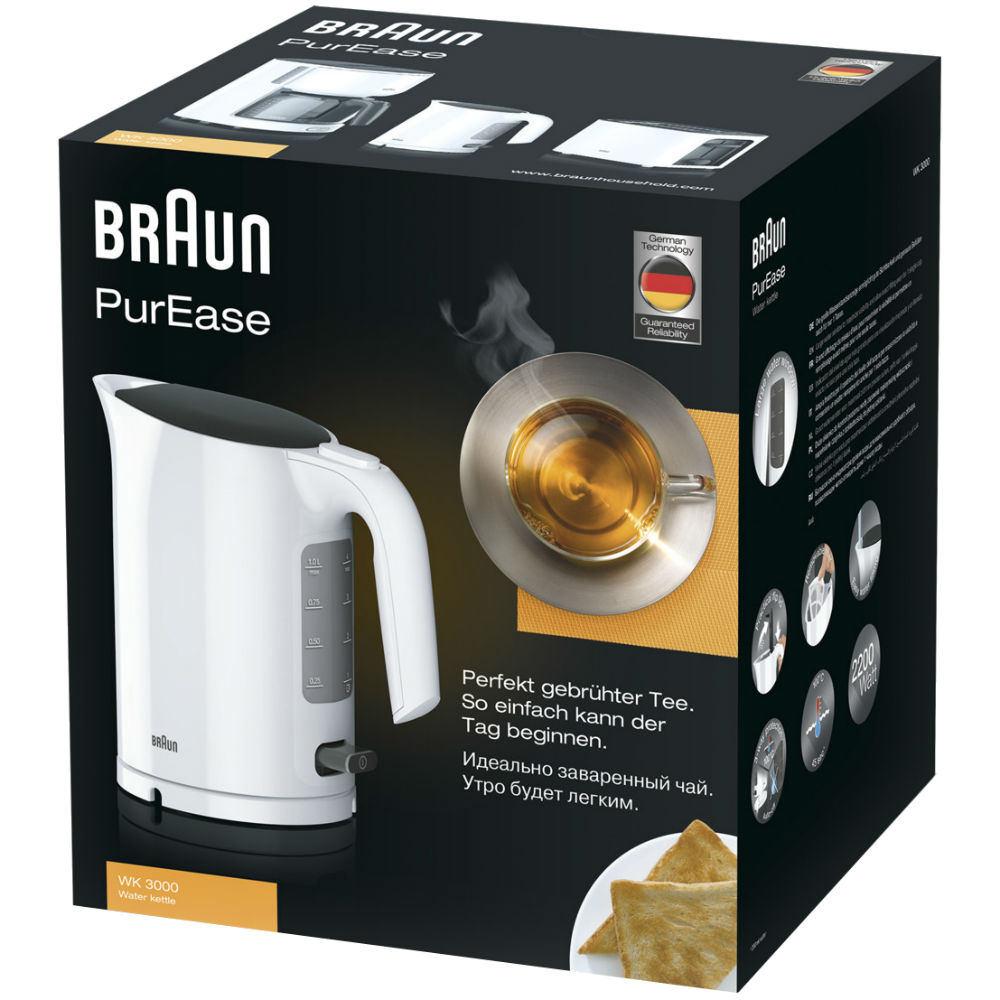 Електрочайник BRAUN WK 3000 WH Потужність 2200