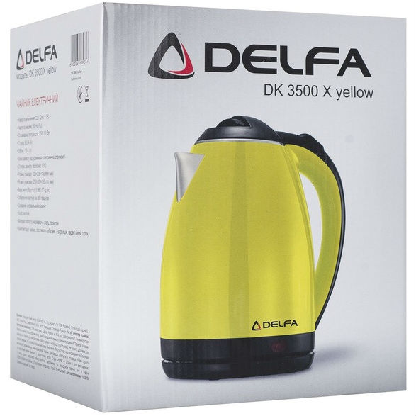 Фото Електрочайник DELFA DK 3500 Х Yellow