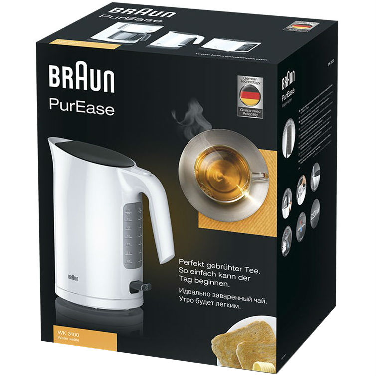 Электрочайник BRAUN WK 3100 WH Объем 1.7