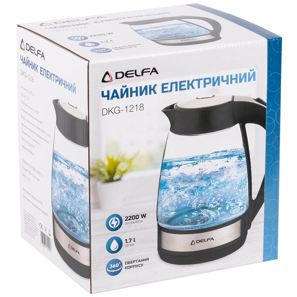 Фото Електрочайник DELFA DKG-1218