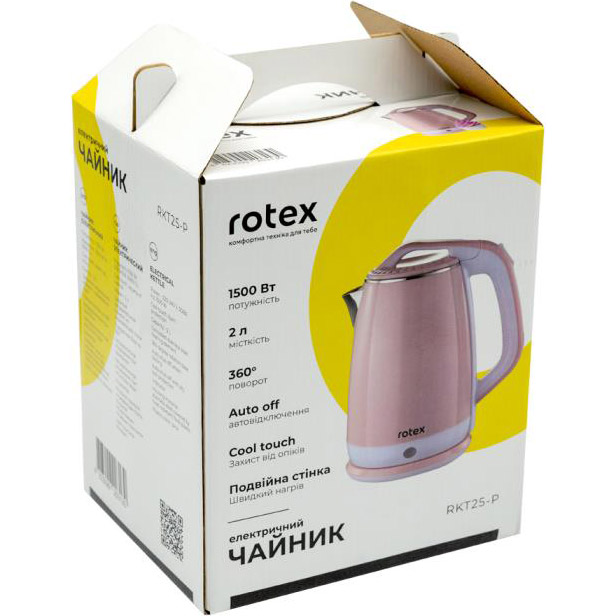 Электрочайник ROTEX RKT25-P Объем 2