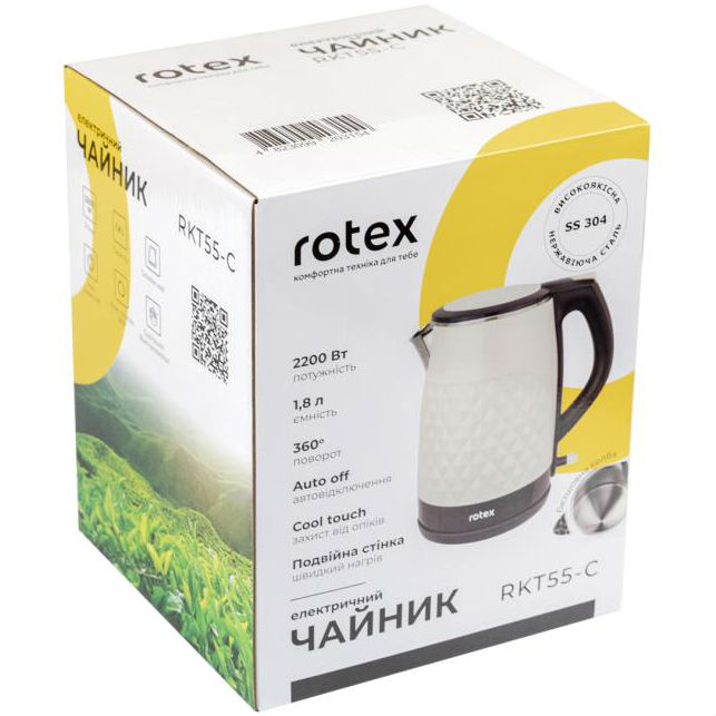 Электрочайник ROTEX RKT55-C Объем 1.8