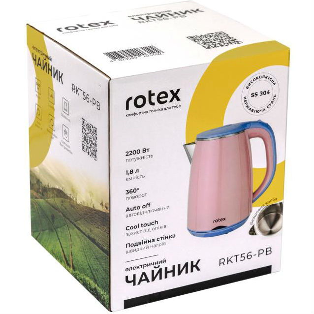 Електрочайник ROTEX RKT56-PB Потужність 2200