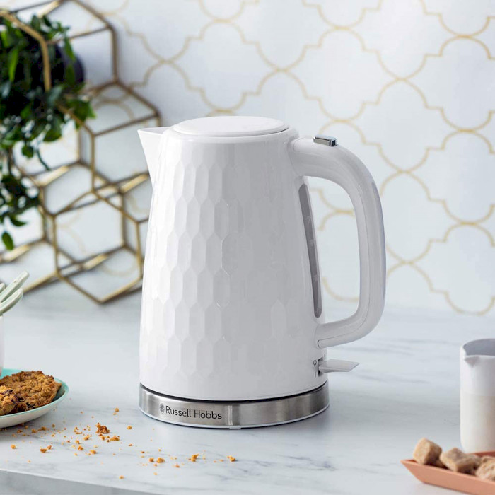 Зовнішній вигляд Електрочайник RUSSELL HOBBS 26050-70 Honeycomb White