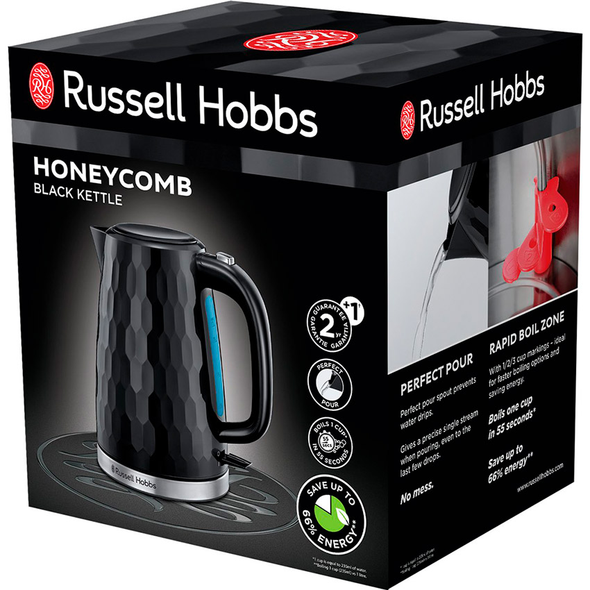 Электрочайник RUSSELL HOBBS 26051-70 Honeycomb Black Мощность 2400