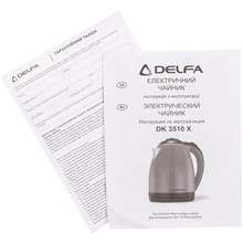 Електрочайник DELFA DK 3510 X White