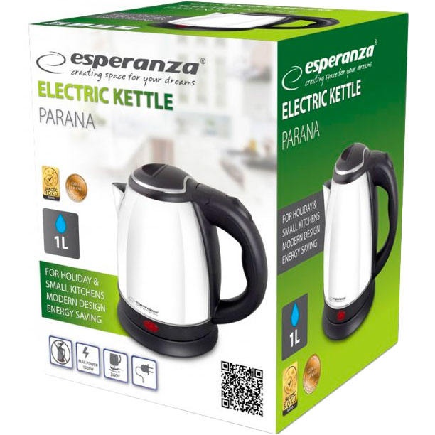 Электрочайник ESPERANZA EKK128W Kettle Parana Материал корпуса металл