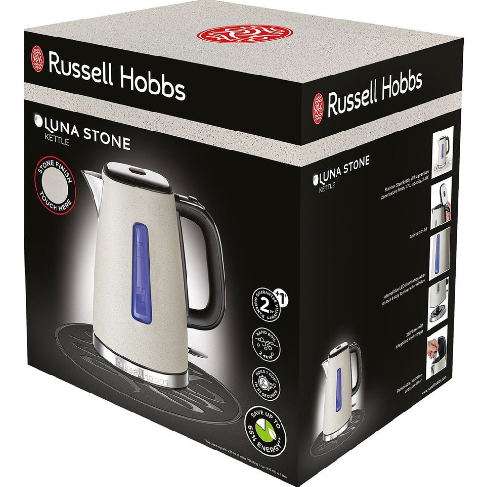 Внешний вид Электрочайник RUSSELL HOBBS Luna Stone Бежевый (26960-70)