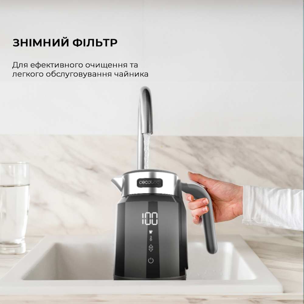 Фото Електрочайник CECOTEC ThermoSense 600 Touch Black (CCTC-01748)