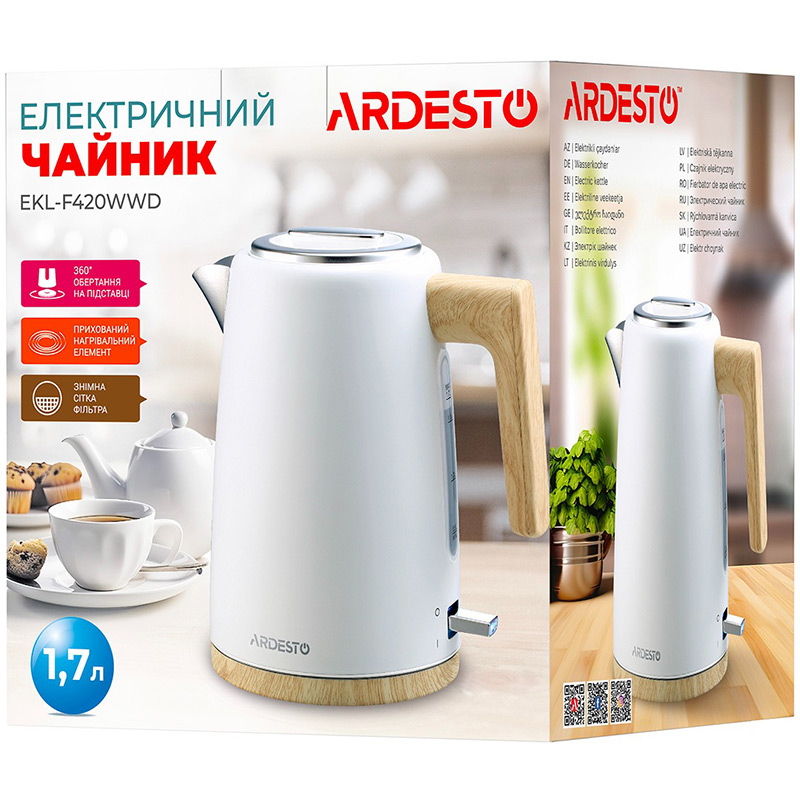 Покупка Электрочайник ARDESTO EKL-F420WWD White