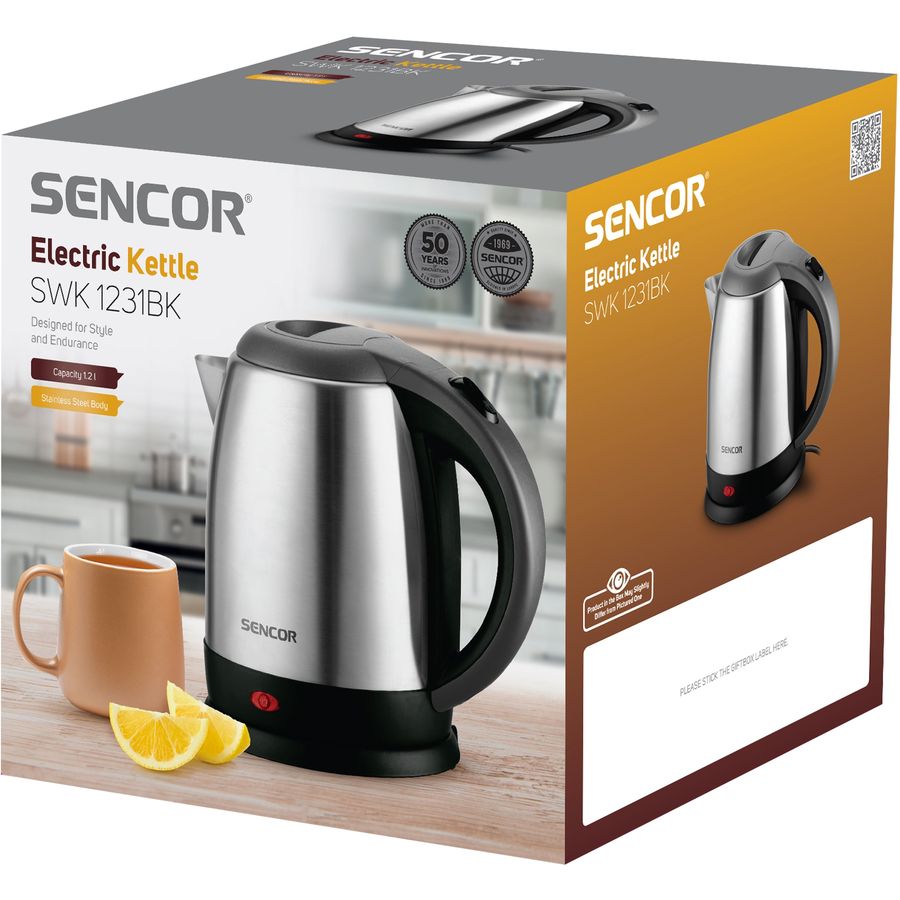 В Україні Електрочайник SENCOR Strix SWK1231BK Black/Grey