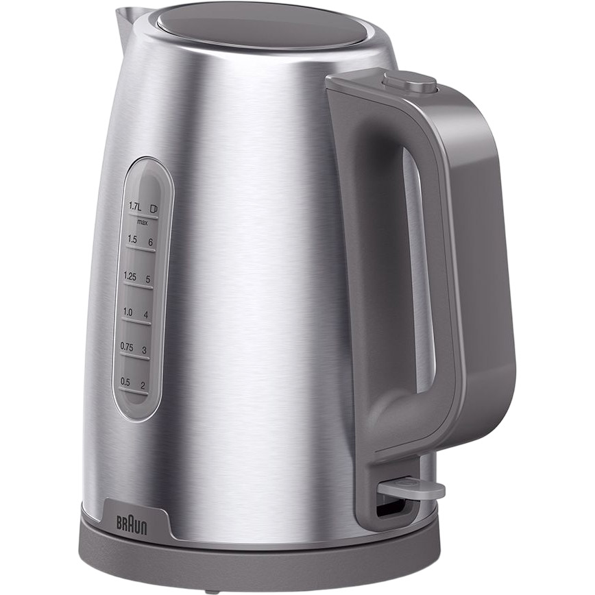 Электрочайник BRAUN WK102AI-WK1500GY Материал корпуса нержавеющая сталь