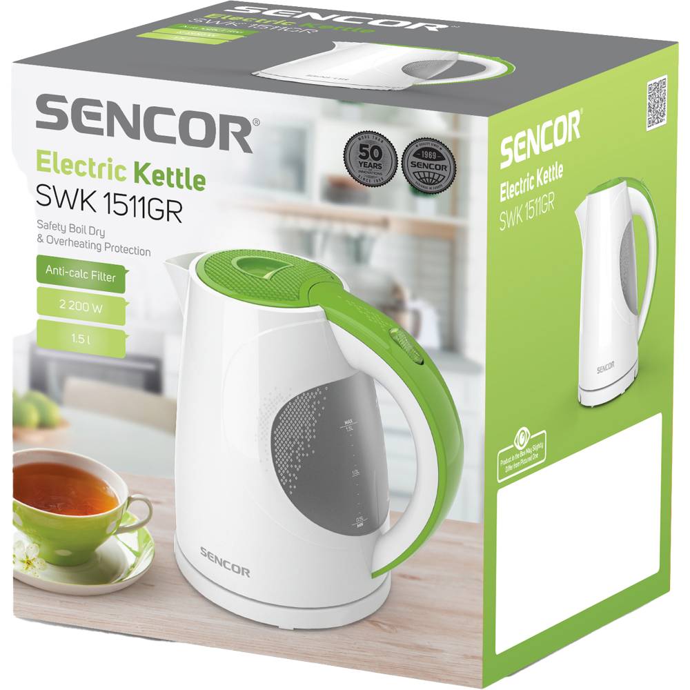 Обзор Электрочайник SENCOR SWK 1511GR
