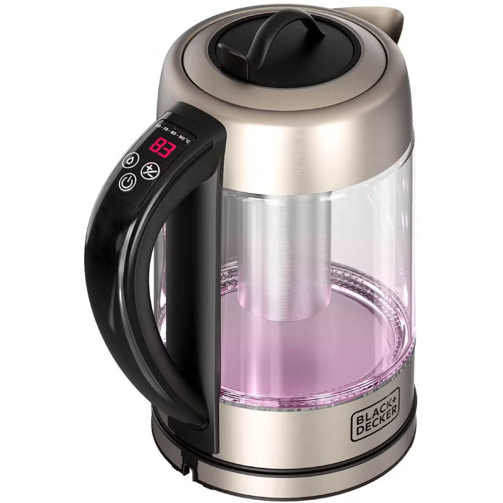 Електрочайник BLACK N DECKER BXKE2205E Матеріал корпуса скло