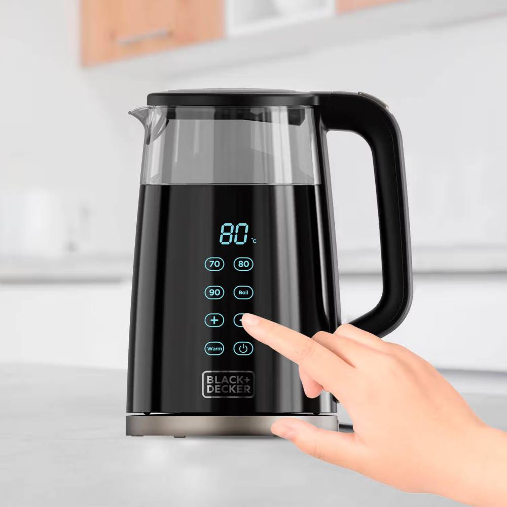 Електрочайник BLACK N DECKER BXKE2206E Матеріал корпуса скло