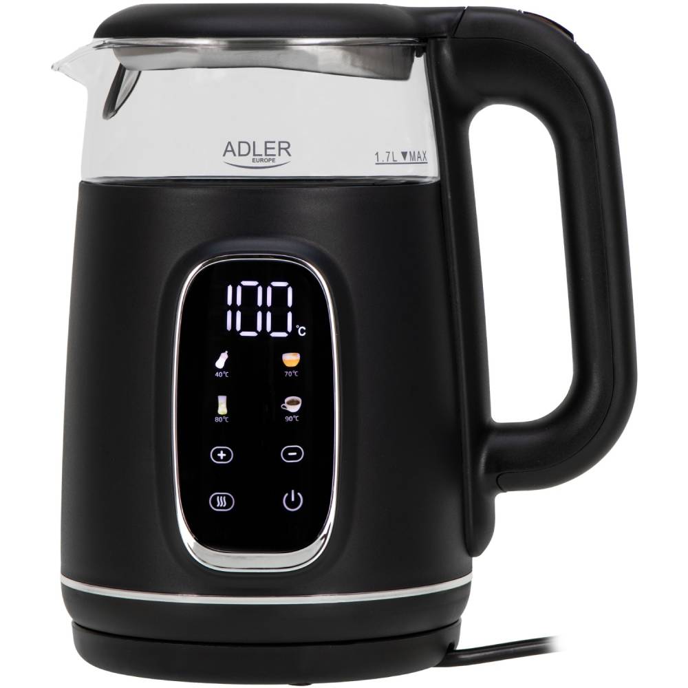 Електрочайник ADLER AD 1305 Black/Silver (AD1305BS) Електрочайник ADLER AD 1305 Black/Silver (AD1305BS)