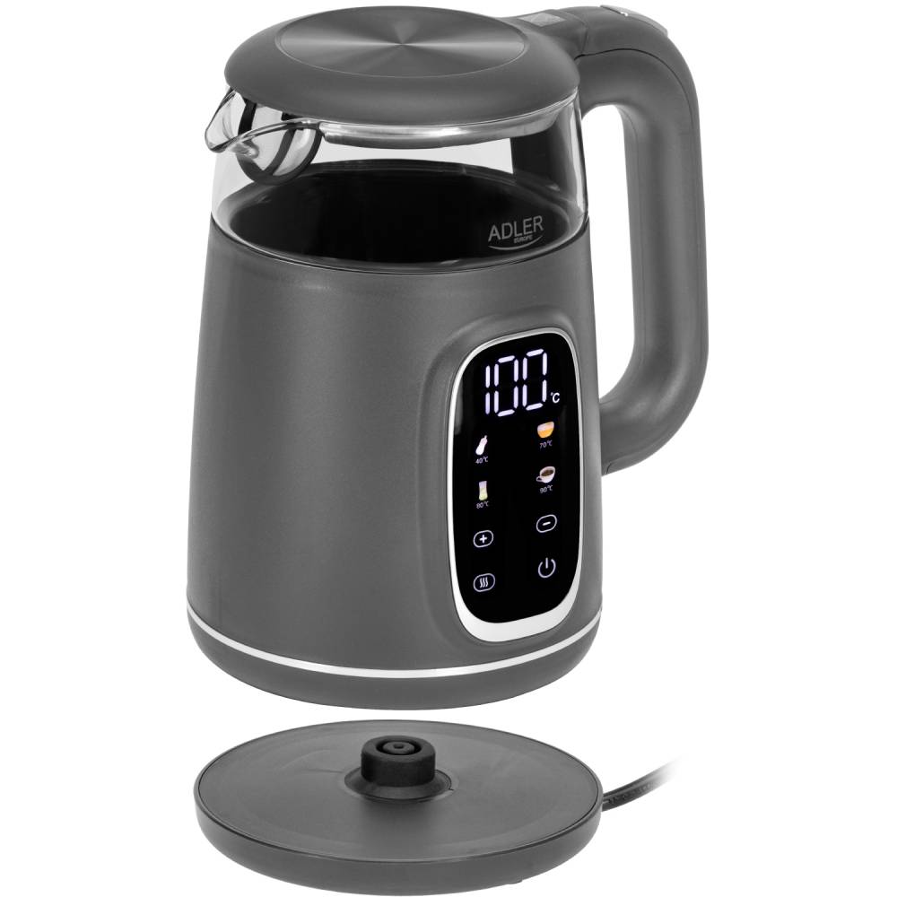 Электрочайник ADLER AD 1305 Gray (AD1305GS) Объем 1.7