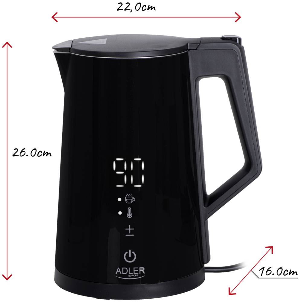 Зовнішній вигляд Електрочайник ADLER AD 1345 Black (AD1345B)