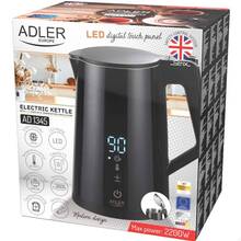 Електрочайник ADLER AD 1345 Black (AD1345B)