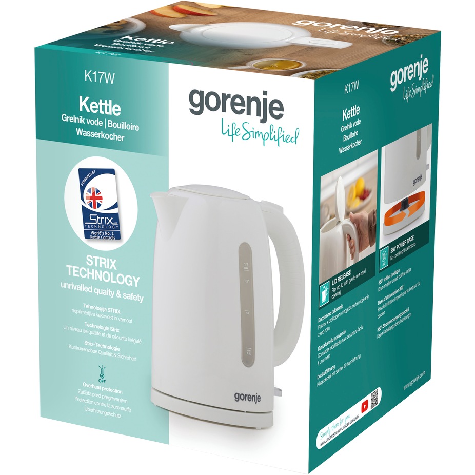 Электрочайник GORENJE K17W White (KEP1000-GS) Мощность 2200