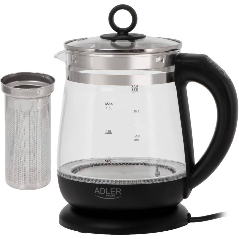Зовнішній вигляд Електрочайник ADLER AD 1299 Black