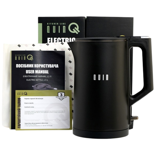 Обзор Электрочайник QUIN KTL-101 Black
