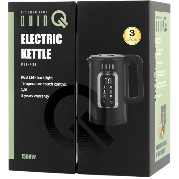 В Фокстрот Электрочайник QUIN KTL-303 Black