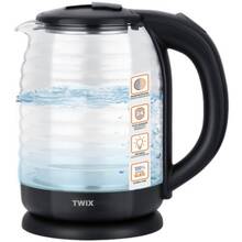 Скляний Електрочайник TWIX HMKT-15 GLASS & BLACK