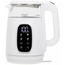 Електрочайник ADLER AD 1305 white silver (AD1305WS)