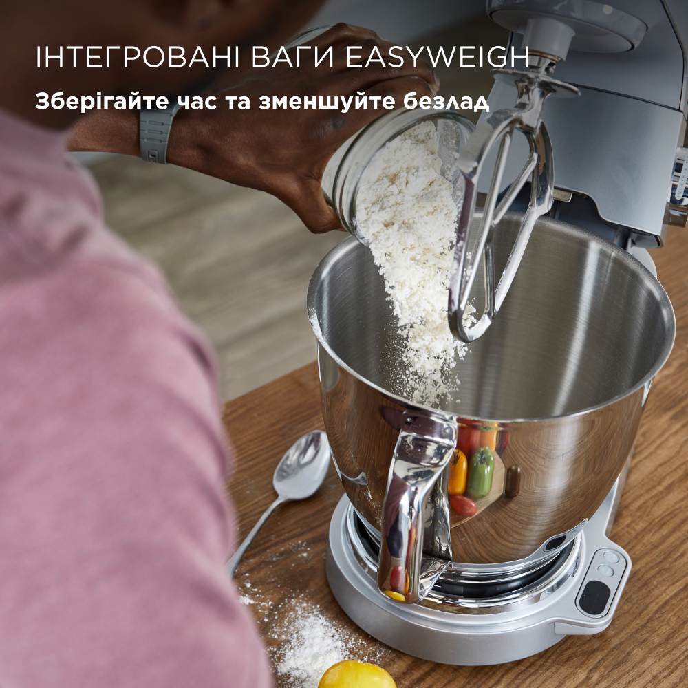 Кухонна машина KENWOOD Titanium Chef Baker XL KVL85.704SI Комплектація м'ясорубки 3 грати