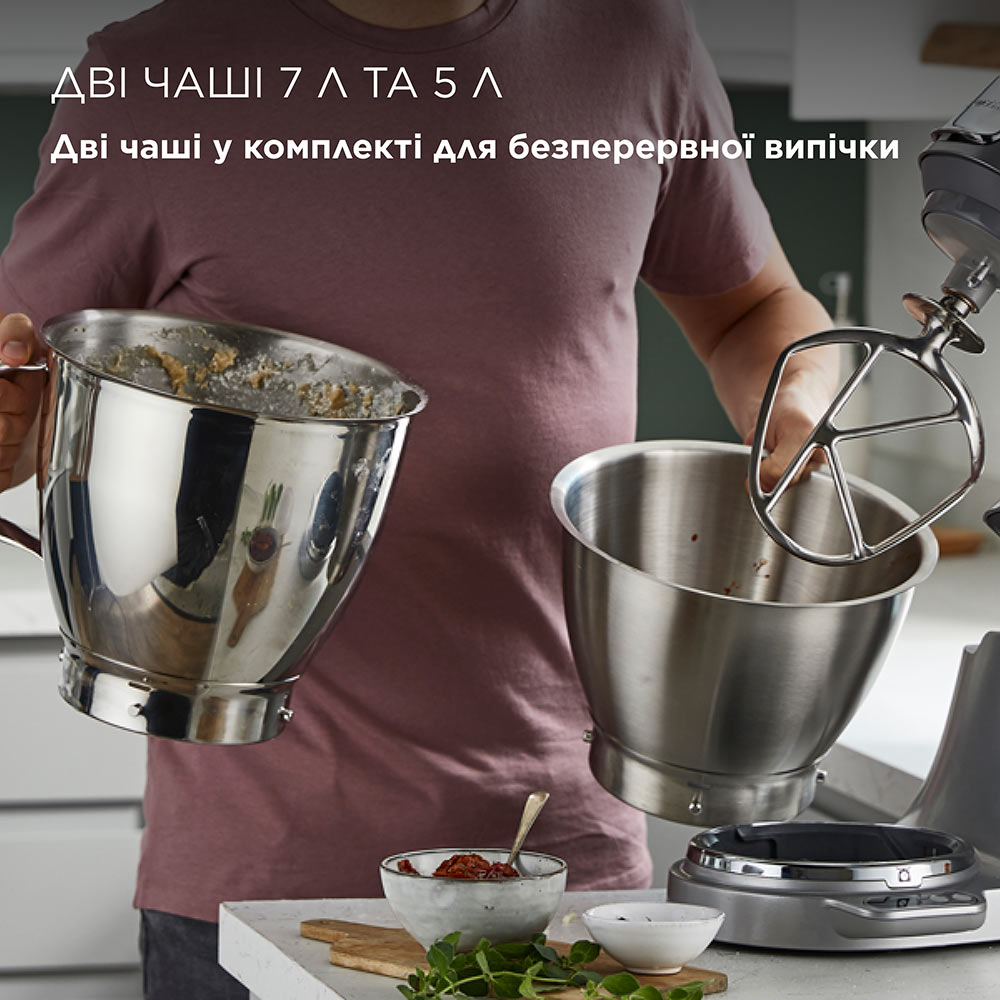 Кухонна машина KENWOOD KVL85.224SI Titanium Chef Baker XL Кухонна машина KENWOOD KVL85.224SI Titanium Chef Baker XL Насадки вінчик (для збивання)
