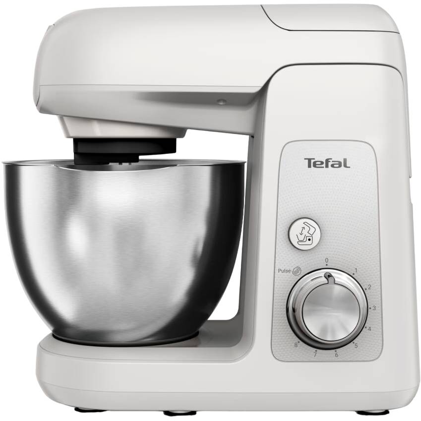 Кухонная машина TEFAL QB525B38 Комплектация Кухонная машина, Винчик с технологией Flex Whisk, Крюк для густого теста, Насадка для затворения легкого теста, Блендер, Мясорубка, Барабаны для натирки и шинковки, 2 чопера для измельчения, Инструкция, Гарантийный талон