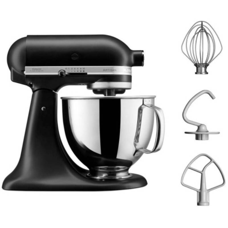 Кухонная машина KITCHENAID Artisan 4,8 л матовый черный (5KSM125EBM) Насадки для густых смесей