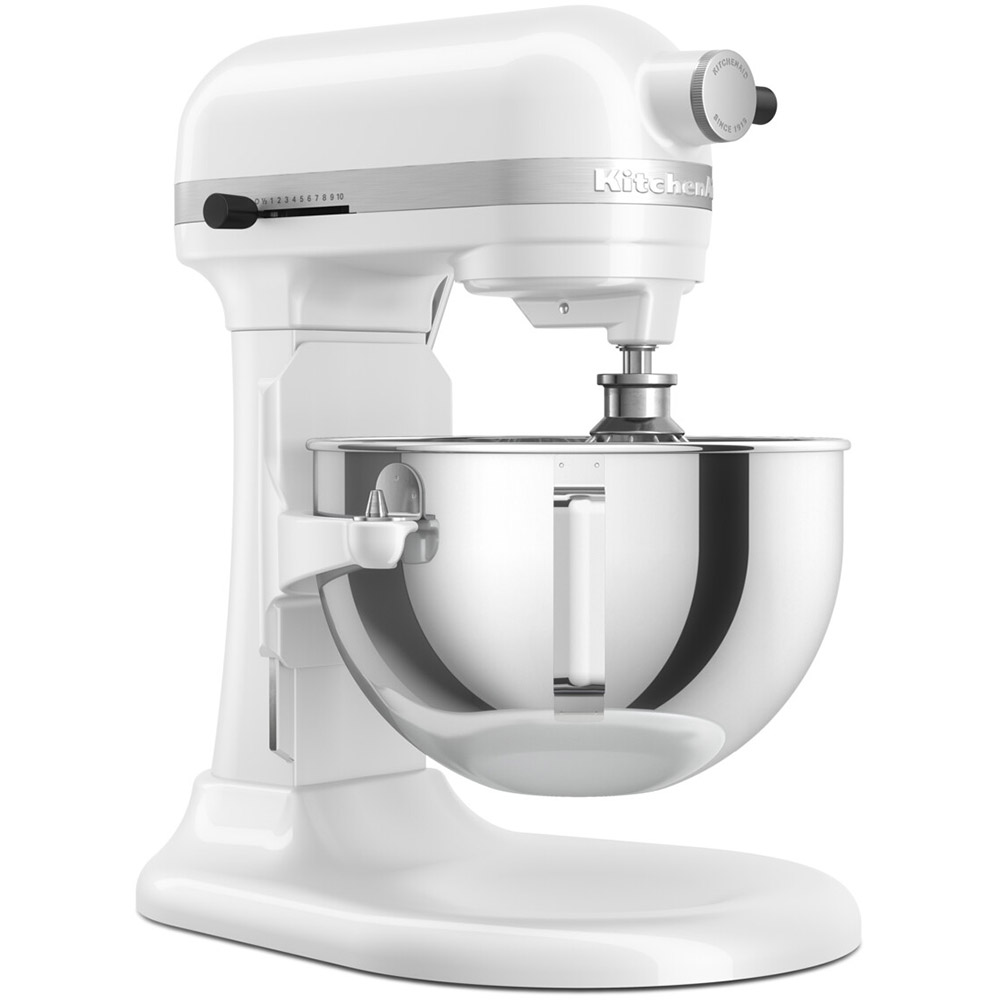 Кухонная машина KITCHENAID Heavy Duty 5,2 л White (5KSM55SXXEWH) Комплектация Основной блок; Насадка крюк; Насадка венчик – 2 шт; Металлическая чаша