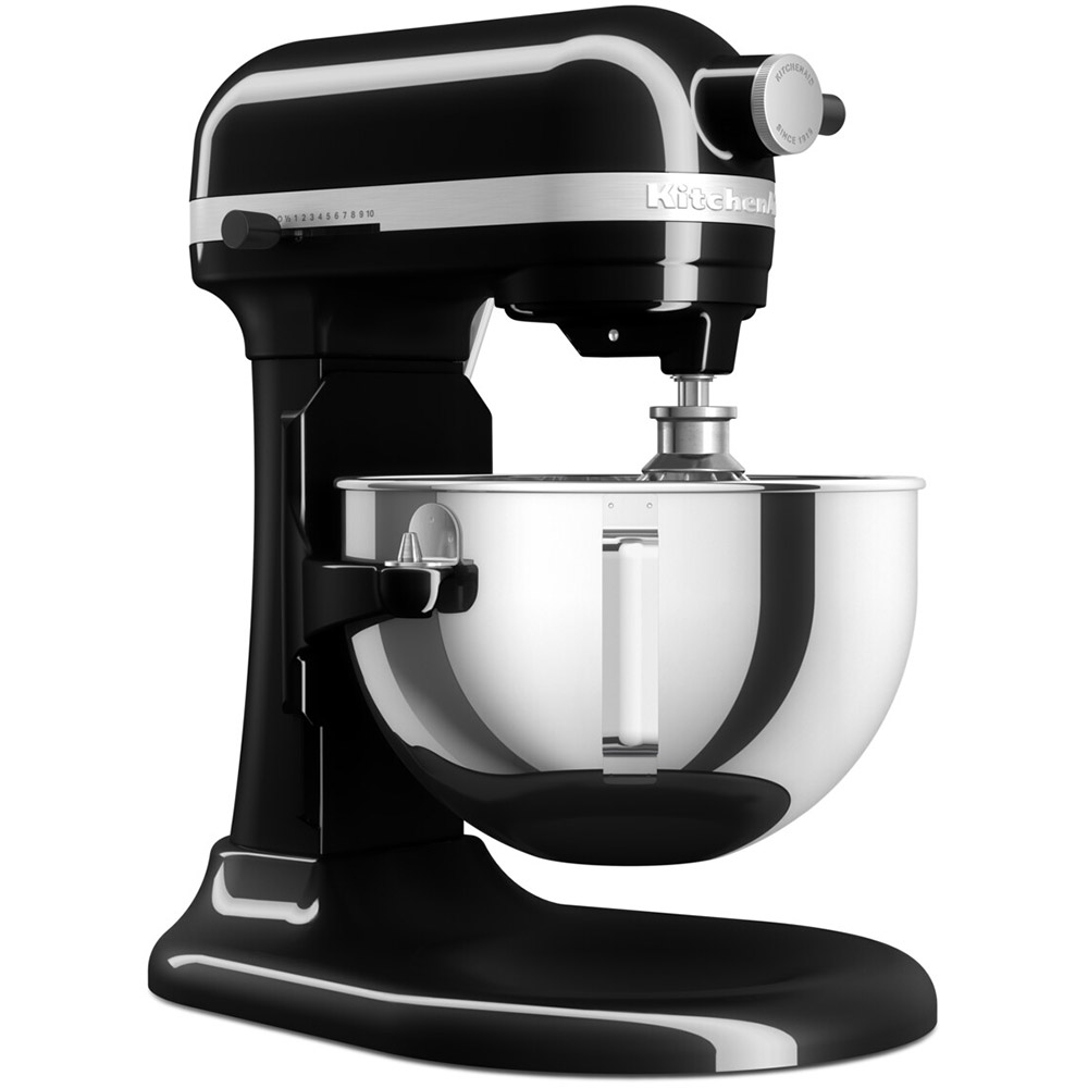 Кухонная машина KITCHENAID Heavy Duty 5,2 л Onyx Black (5KSM55SXXEOB) Комплектация Основной блок; Насадка крюк; Насадка венчик – 2 шт; Металлическая чаша