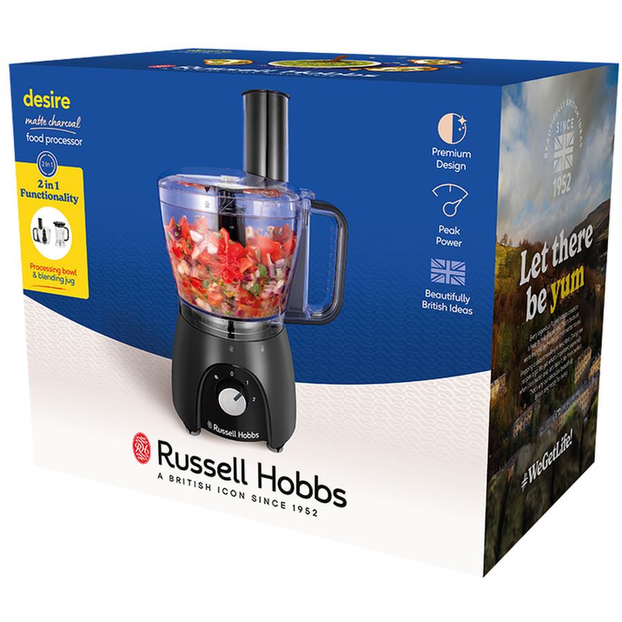 Изображение Кухонный комбайн RUSSELL HOBBS 27111-56 Matte Charcoal Food Processor (25189024002)