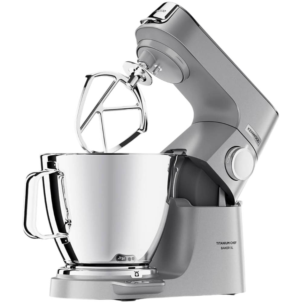 Кухонна машина KENWOOD KVL 85.124 SI Комплектація Кухонна машина; аксесуари для основної чаші: К-подібна насадка; гак для тесту; віночок; гнучкий збивач; захисна кришка на чашу; насадки для приводів: скляний блендер.
