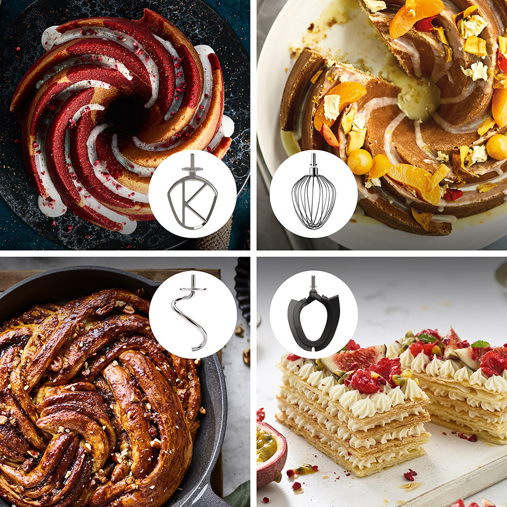 Кухонна машина KENWOOD Titanium Chef Baker XL KVL 85.124 SI Насадки для густих сумішей